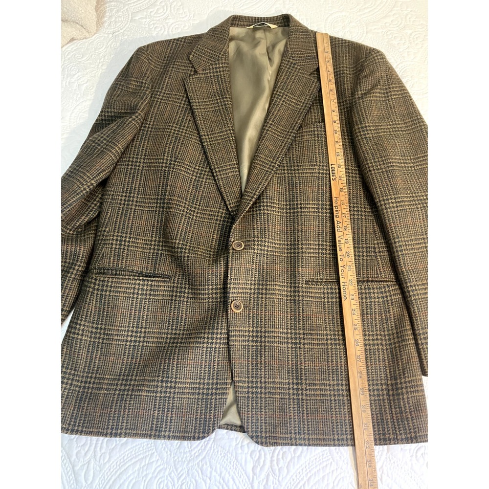 Vintage Evan Picone Wool Blazer Houndstooth Plaid Academia Castner Knott Co - Picture 5 of 10